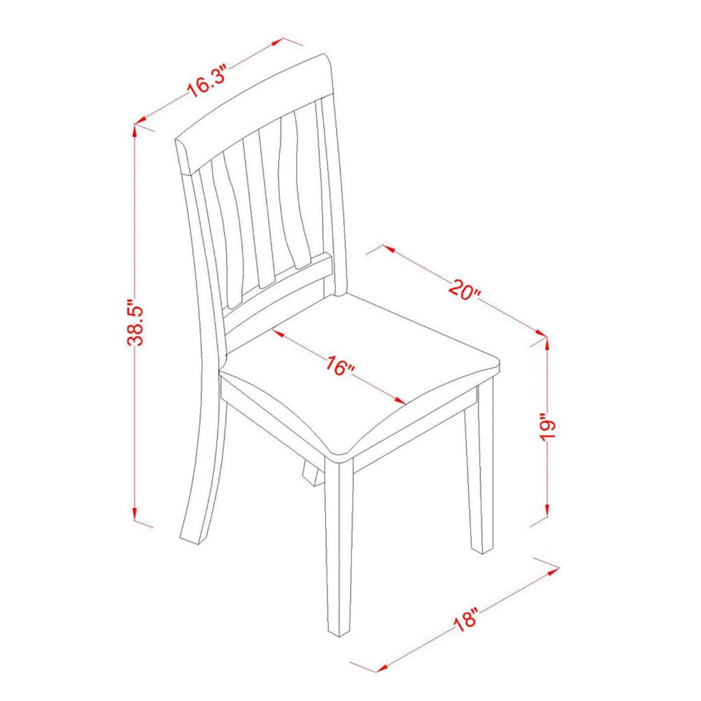 3-piece Dining Set with Wood Seat in Black/Cherry X43617