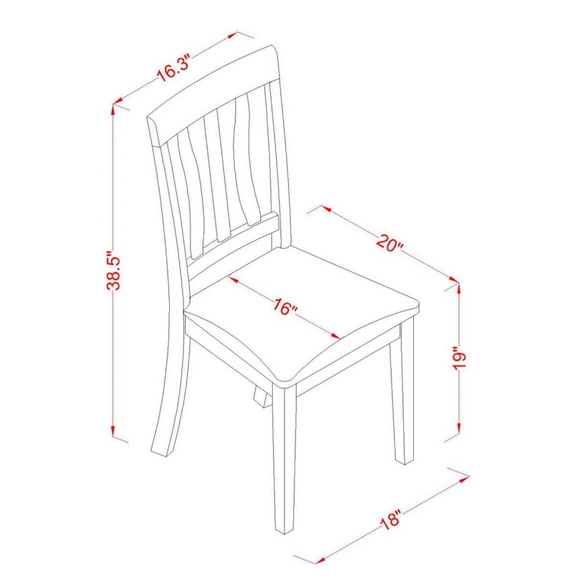 3-piece Dining Set with Wood Seat in Black/Cherry X43617