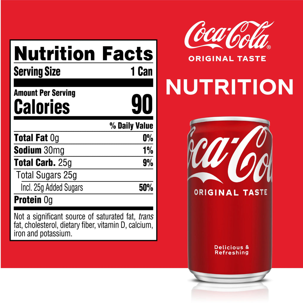 Mini Soda Pop Soft Drink, 7.5 fl oz, 10 Pack Cans R402