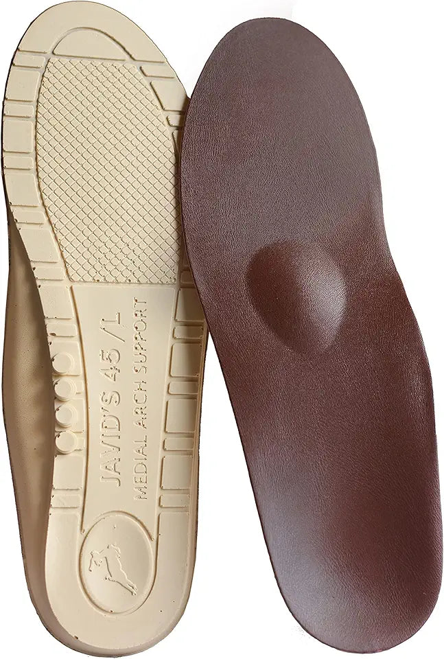 Synthetic Leather Orthotic Shoe Insole with Metatarsal Pad & Heel Cradle U810053
