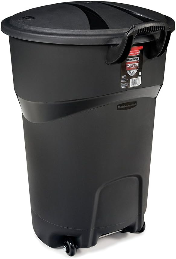 32 Gallon Black Rollout Trash Can T226