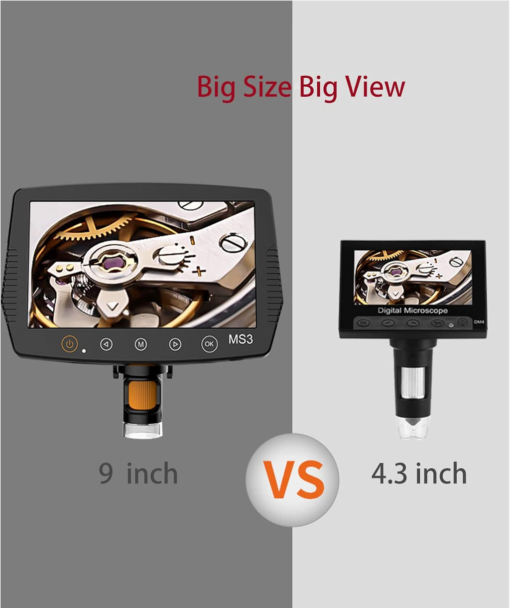 7 Digital Microscope 12MP 1080P Video with Metal Stand 2 LED Fill Lights 32G SD Card V84954