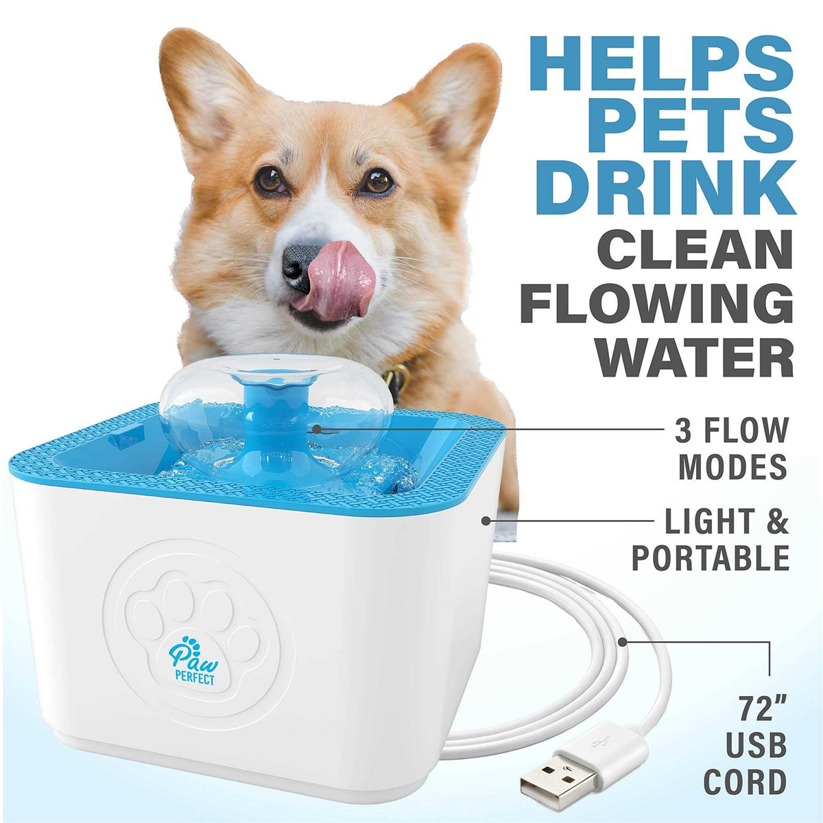 Dog & Cat Filtered Water Fountain J23666