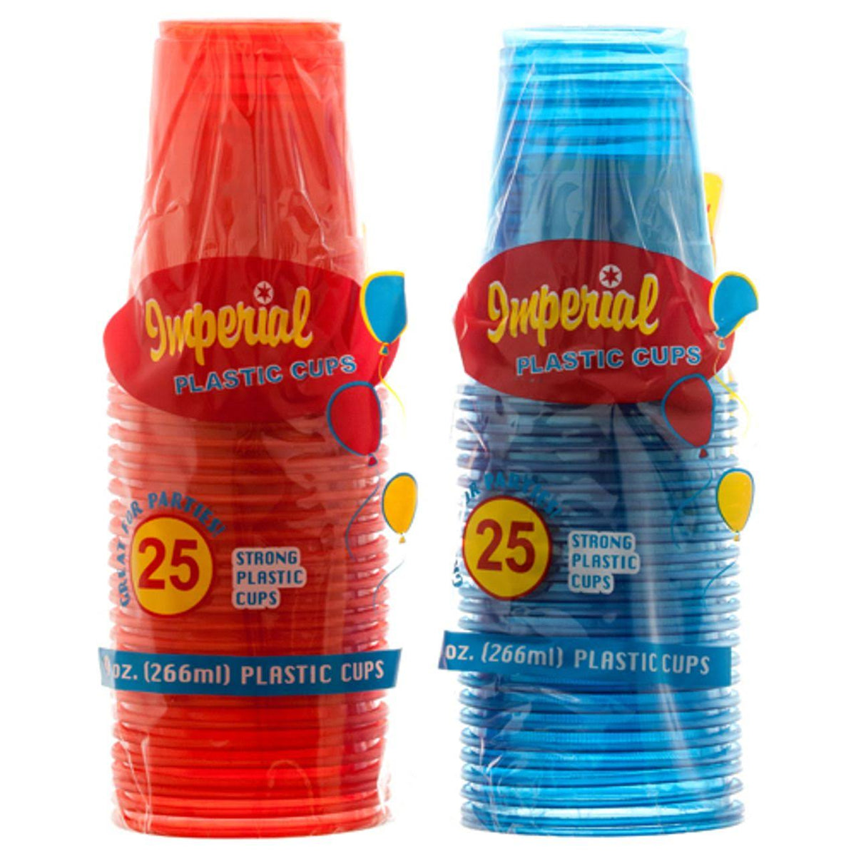 9 oz Plastic Cup 25 ct Assorted Colors U422283