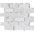Polished Marble Mesh-Mounted Mosaic Tile O10636