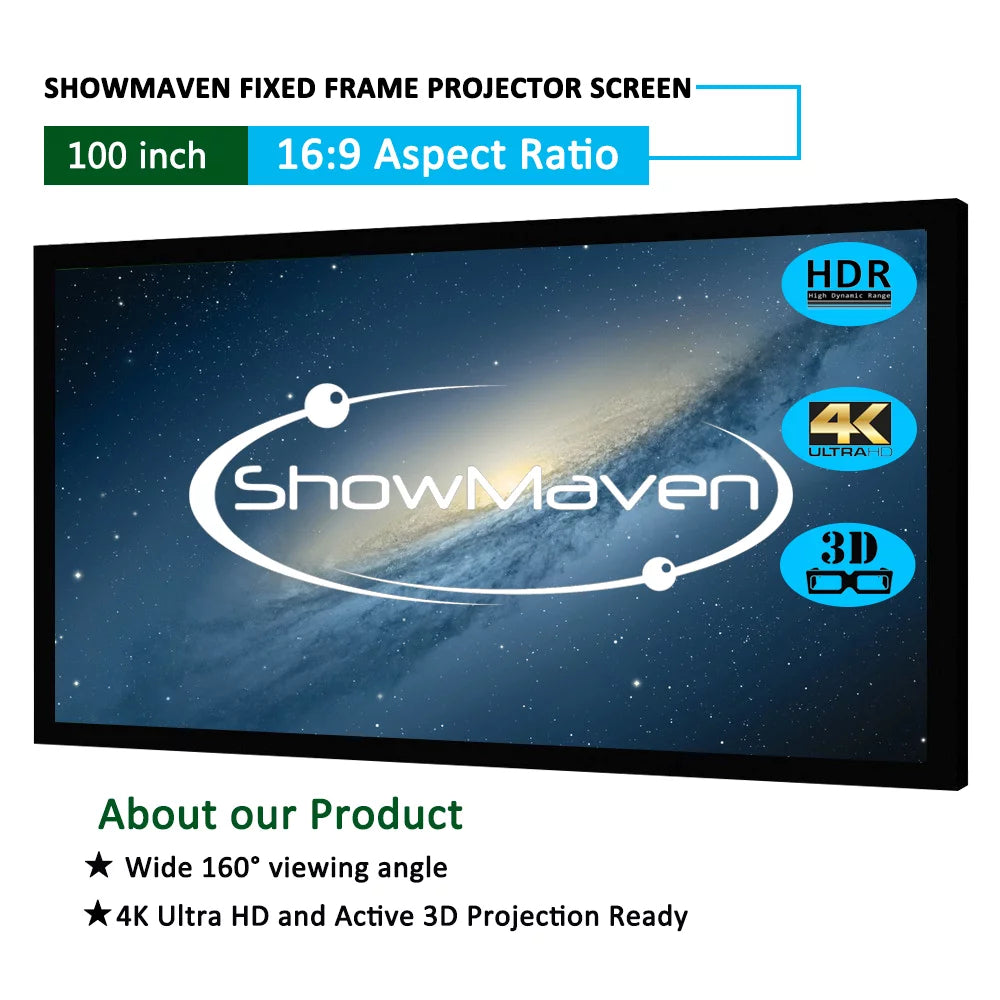 120in Fixed Frame 16:9 4K Projector Screen C869