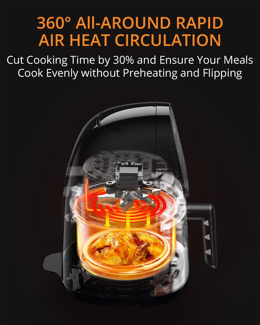 2.2 QT Digital Air Fryer with Nonstick Tray V30935