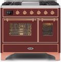 Burgundy Copper Trim 40 Dual Fuel Propane Gas Range K877