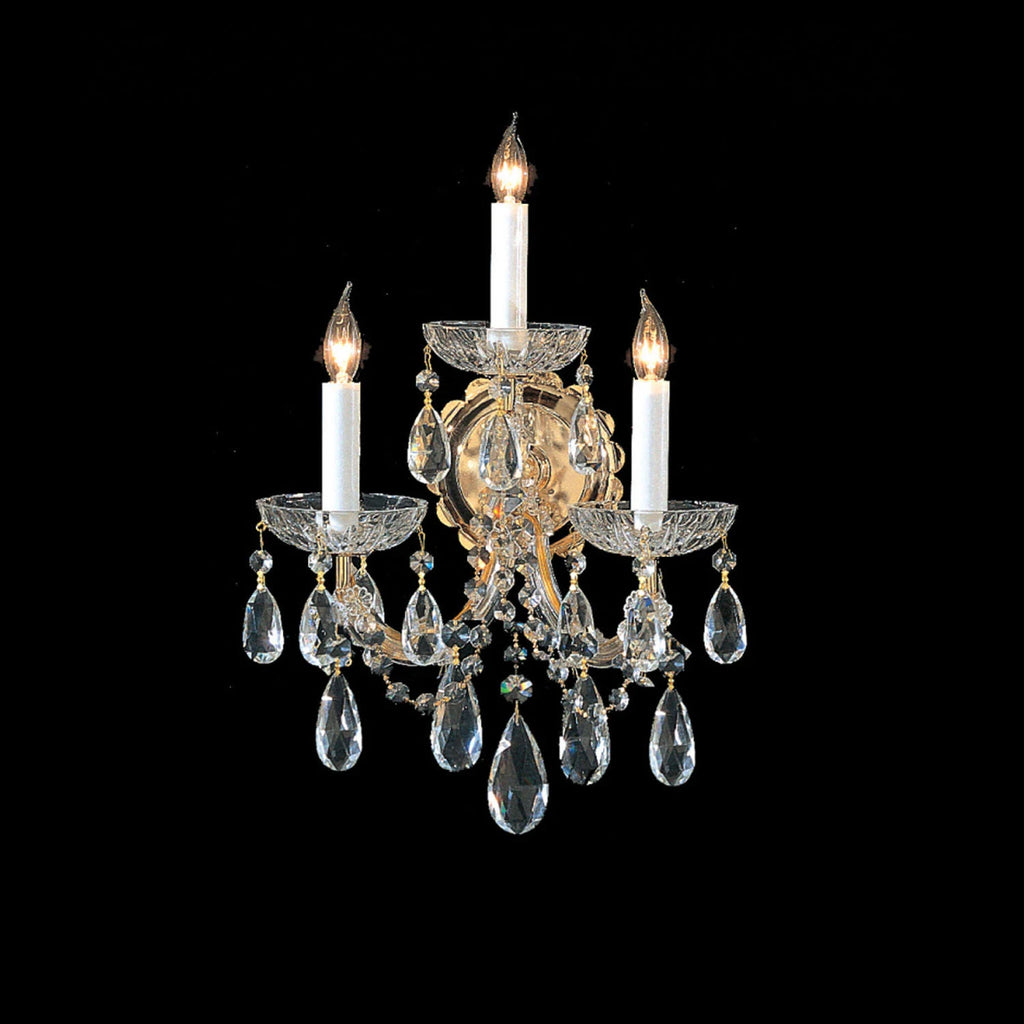 3 Light Sconce, Gold U417
