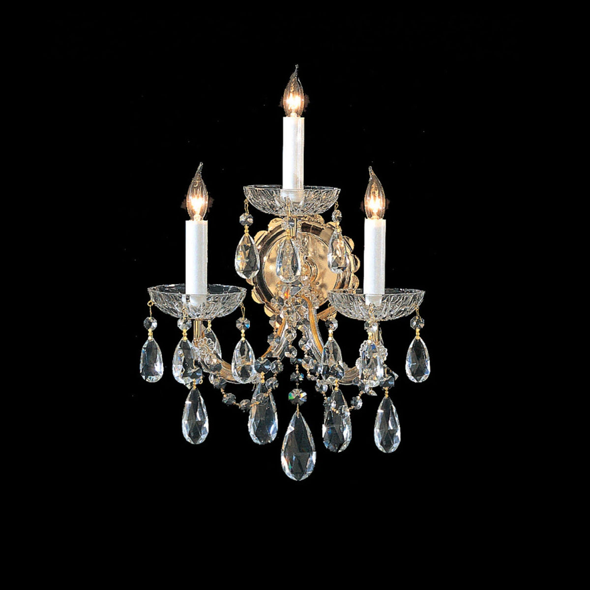 3 Light Sconce, Gold U417