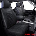 Black Waterproof Faux Leather Front Seat Covers A1526