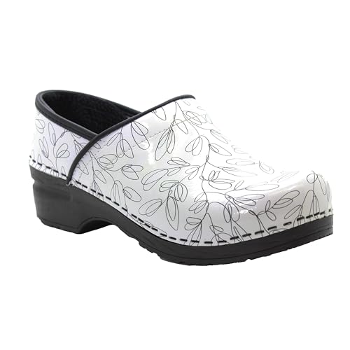 Printed Leather Clogs H1057