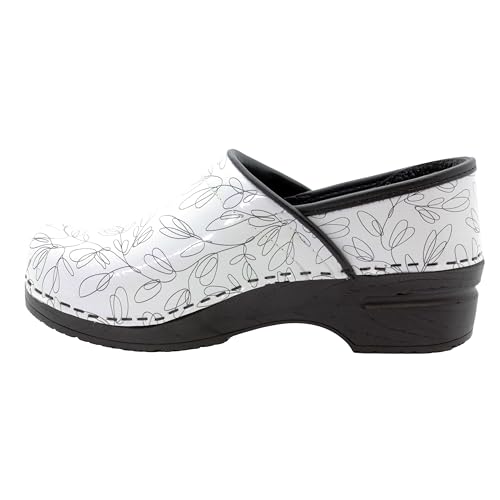 Printed Leather Clogs H1057