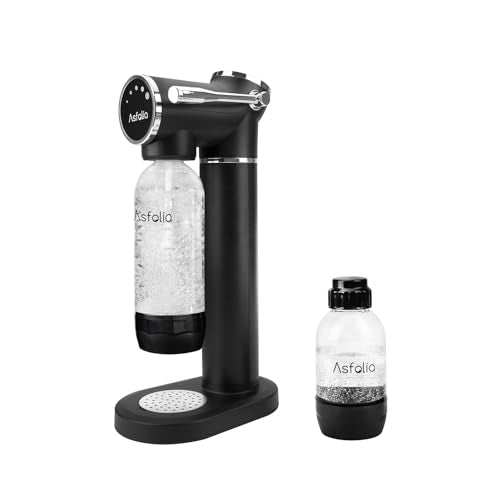 Black Stainless Sparkling Water Maker with 3 Carbonation Bottles Y89122