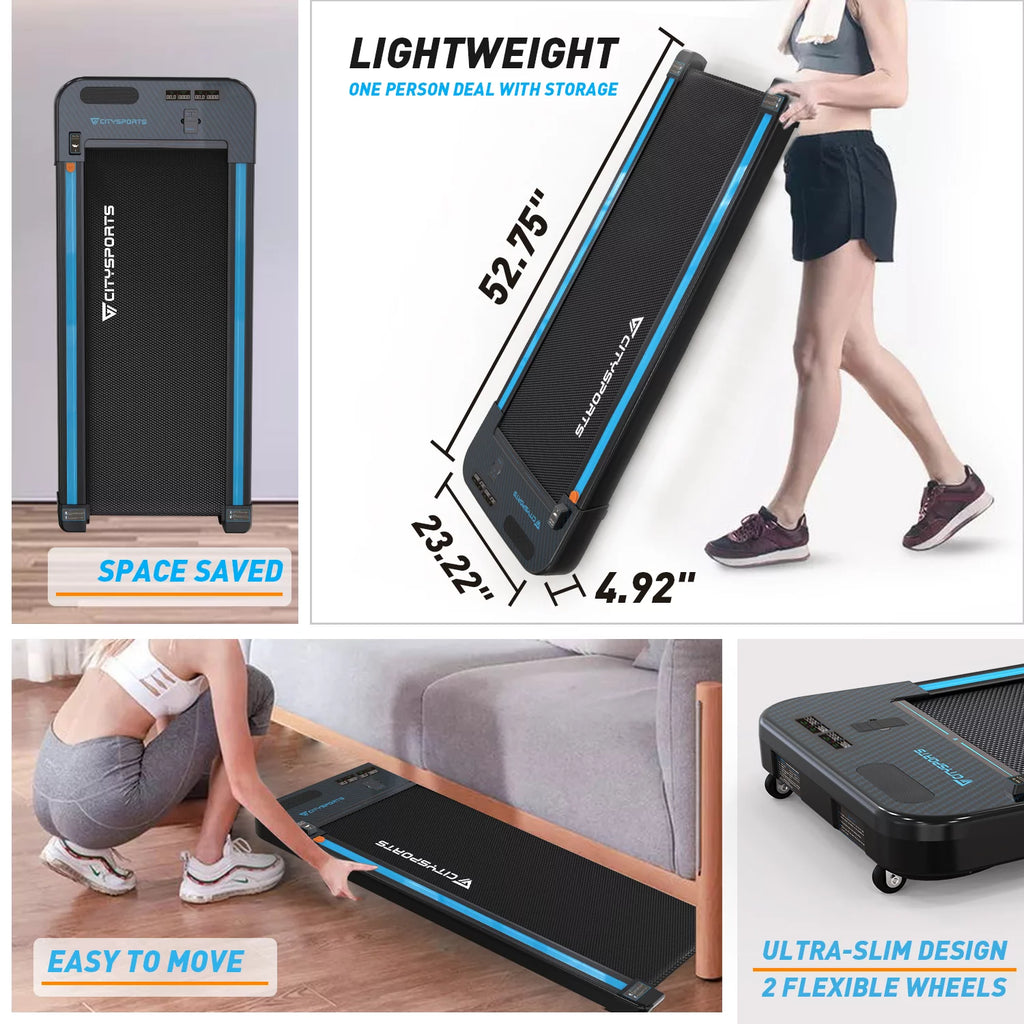 Portable Slim Treadmill with Audio Speakers A595188
