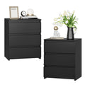 Black 3 Drawer Nightstand Set of 2 Z54290