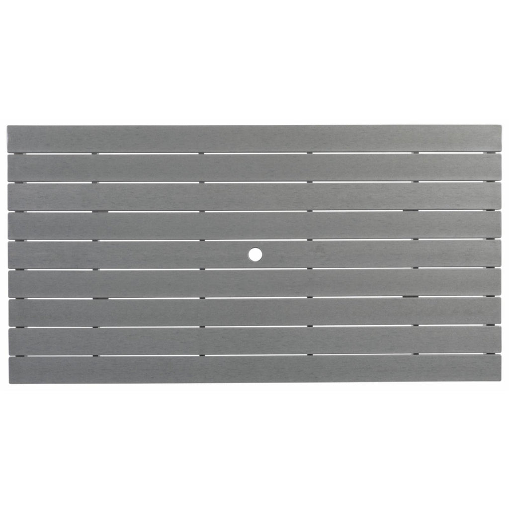 Gray and White Outdoor Plastic Dining Table K78324