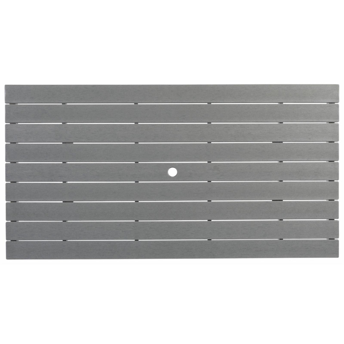 Gray and White Outdoor Plastic Dining Table K78324