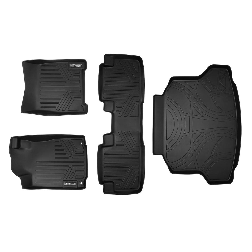 Black 2 Row Floor Mats and Cargo Liner Set for Honda CR-V T8432