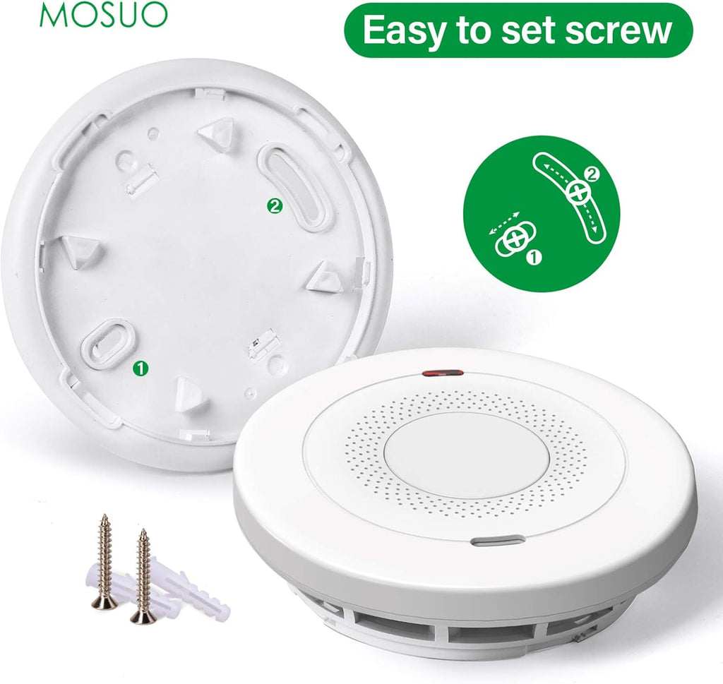 Dual Sensor Smoke and Carbon Monoxide Detector Alarm, 10-Year Battery, Pack of 2 S341