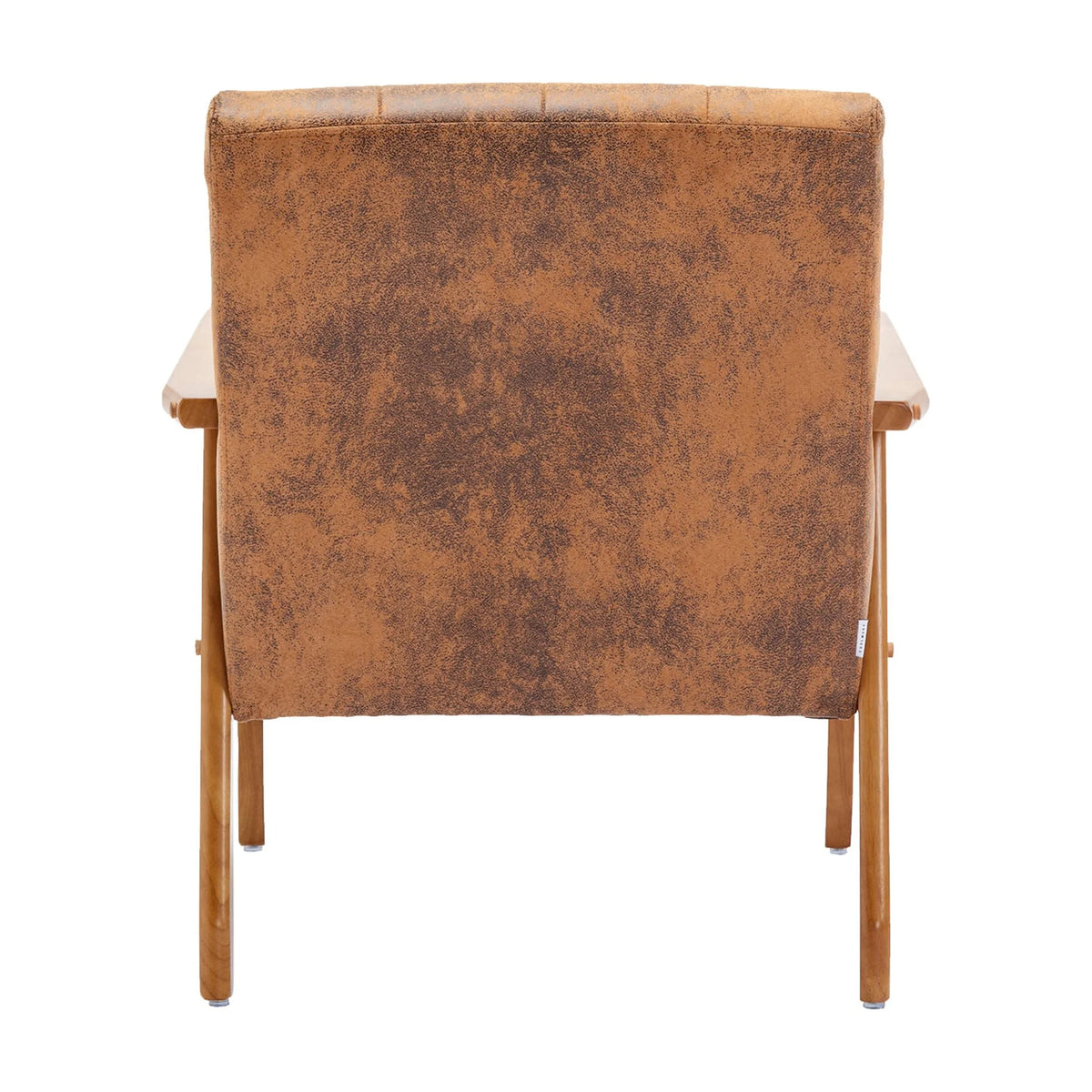 Accent Chairs Set of 2 with Side Table, Wood and Fabric Armchairs R1773