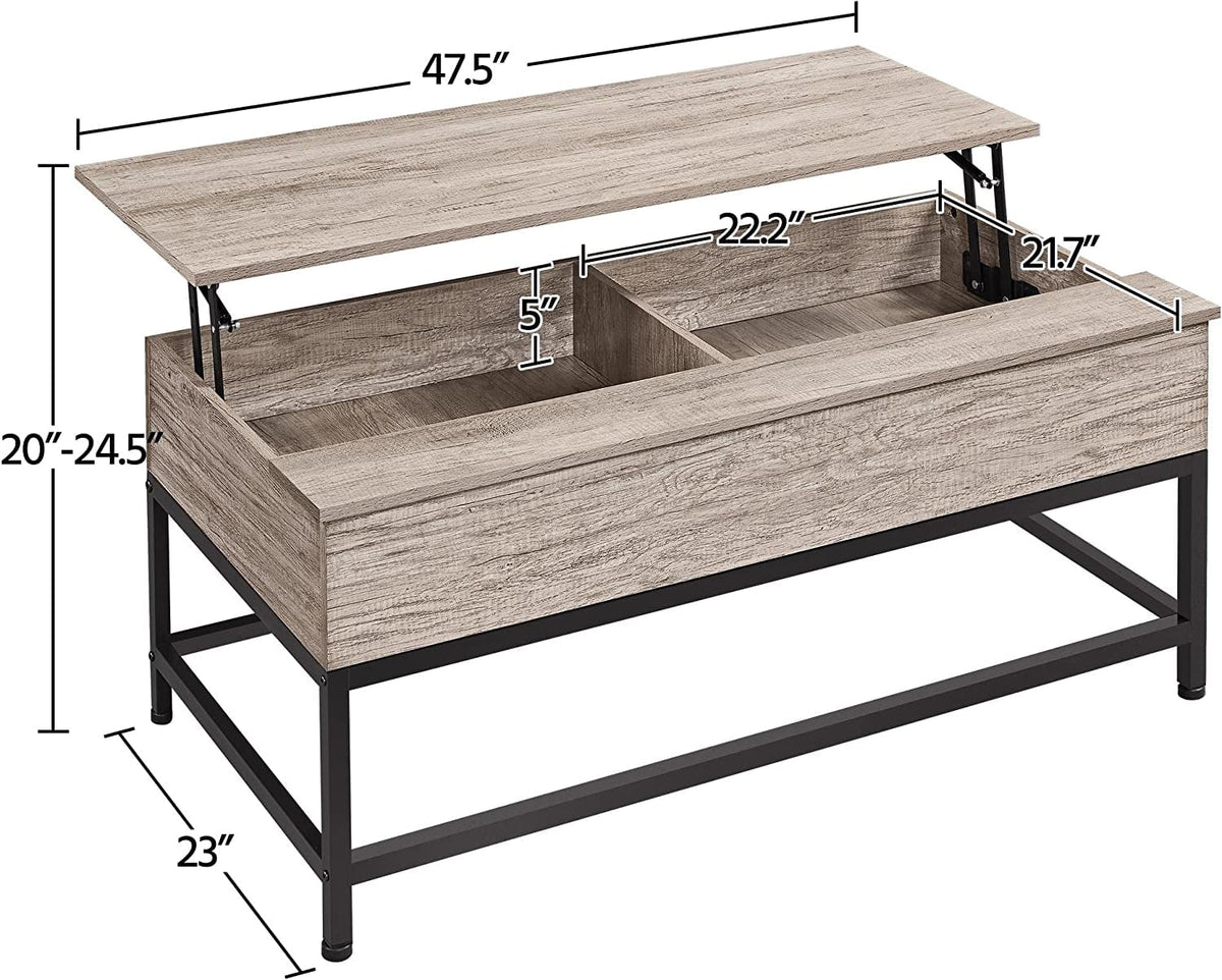 47.5" Lift Top Coffee Table with Hidden Storage C8928