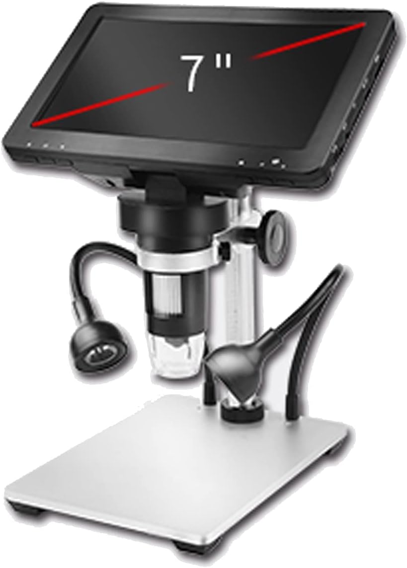 7 Digital Microscope 12MP 1080P Video with Metal Stand 2 LED Fill Lights 32G SD Card V84954