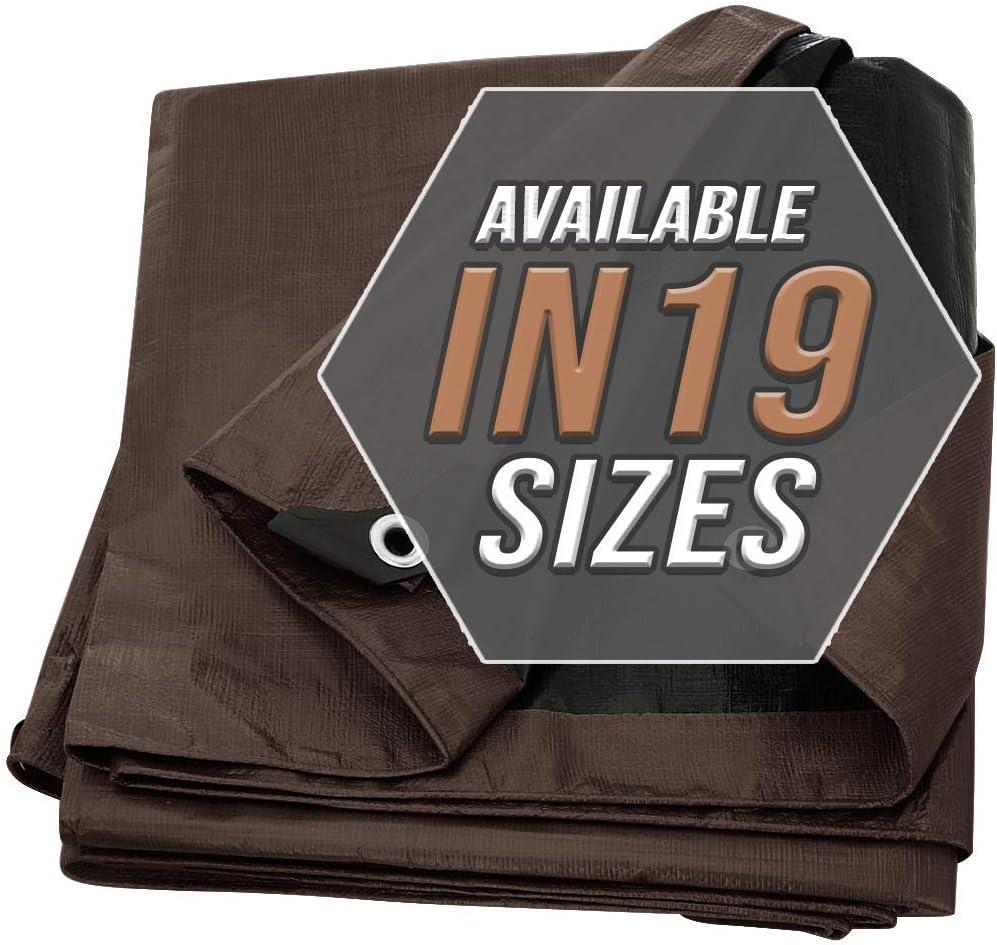 Silver / Black Heavy Duty Waterproof Tarp Cover, Pack of 2 G56946