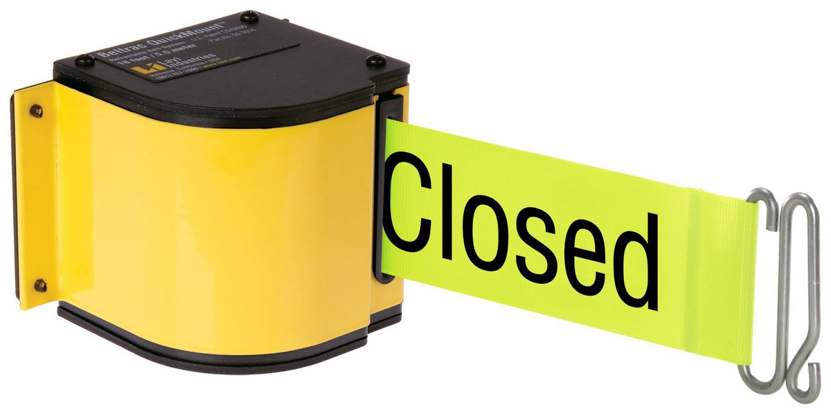 Yellow Retractable Belt Safety Barricade 18 ft. H1223