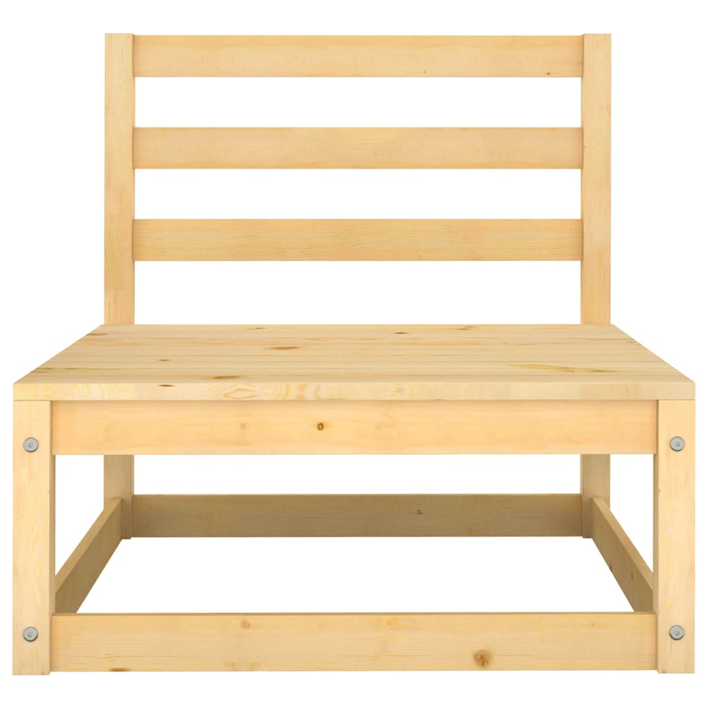 2 Piece Patio Lounge Set with Cushions Solid Wood Pine K6313