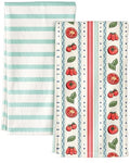 2 Pack 16x26 Inch Cotton Kitchen Towels with Hanging Loop L32699