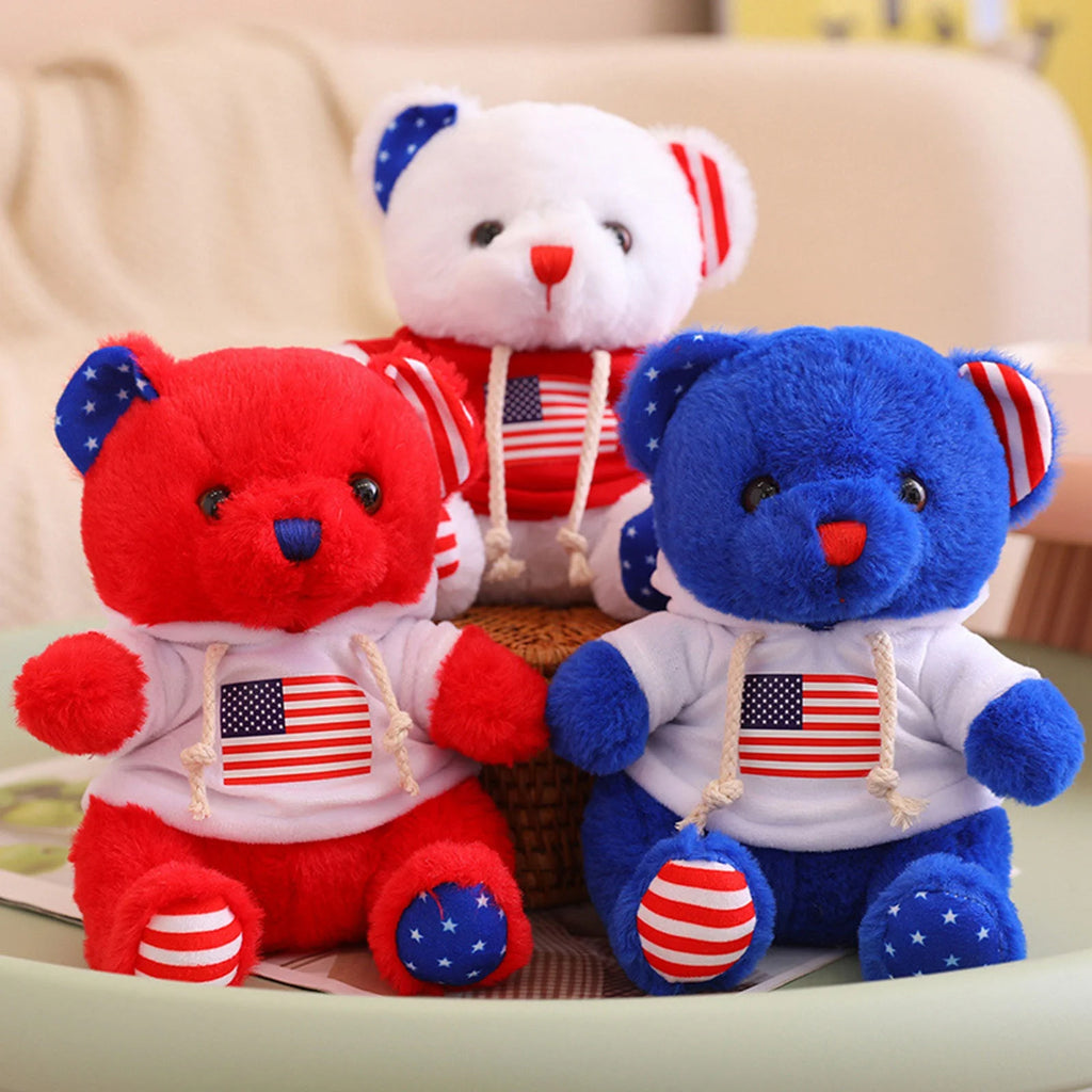 Patriotic Bear Plush Toy 10inch Teddy Bear Stuffed Animal P17936