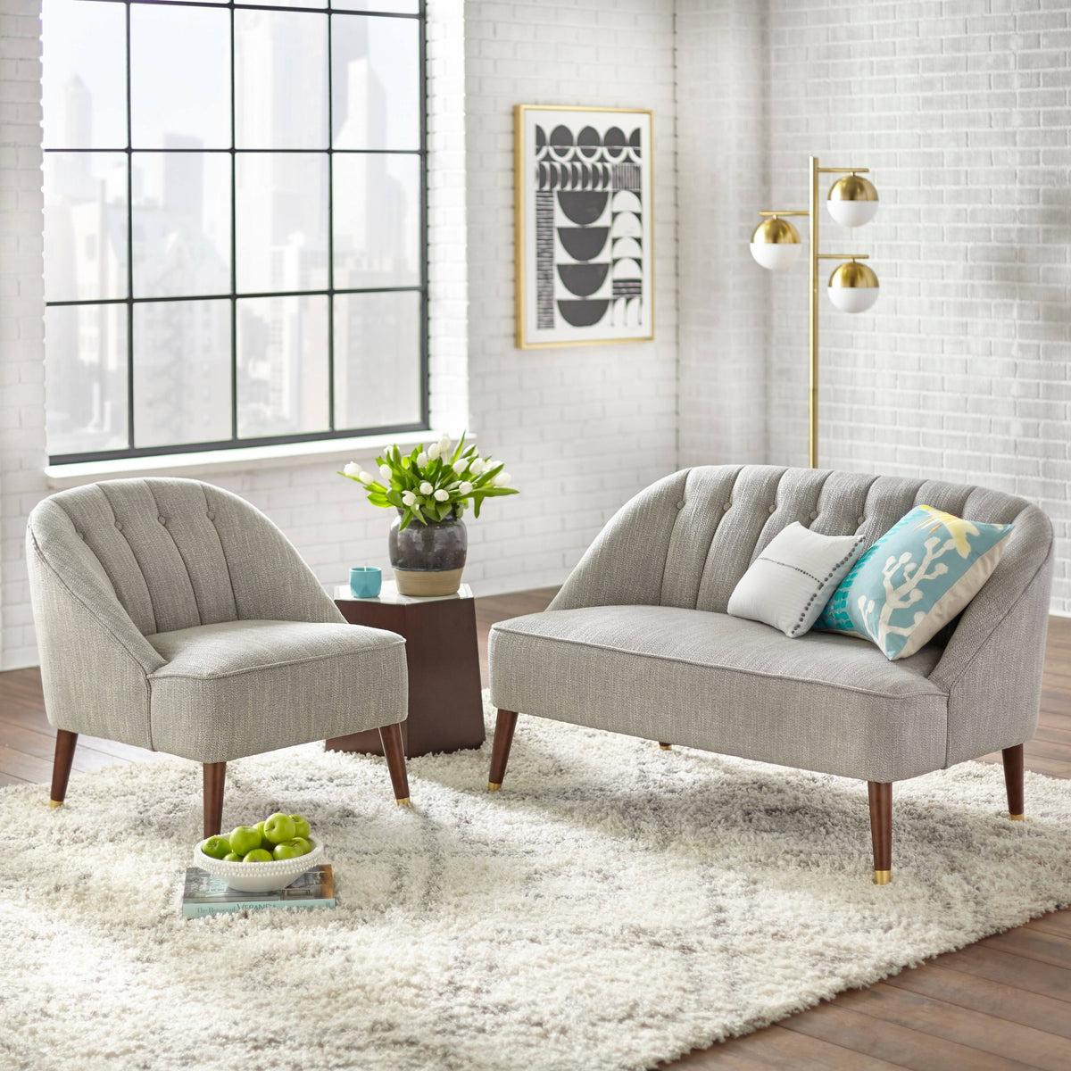 Textured Slate Grey Chair G863