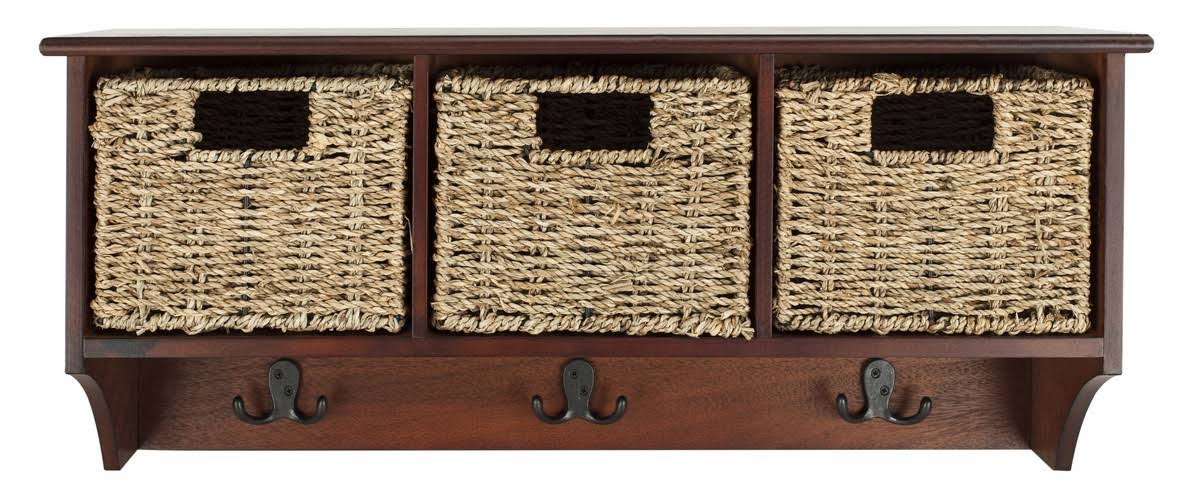 Cherry Hanging 3 Basket Wall Rack F105075