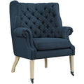 Navy Blue Fabric Lounge Chair B69830