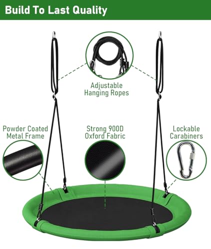 Green & Black 24 Inch Saucer Tree Swing V985053