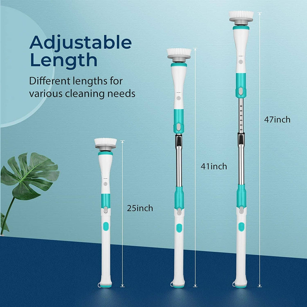 Electric Spin Scrubber with Adjustable Extension Handle G645784