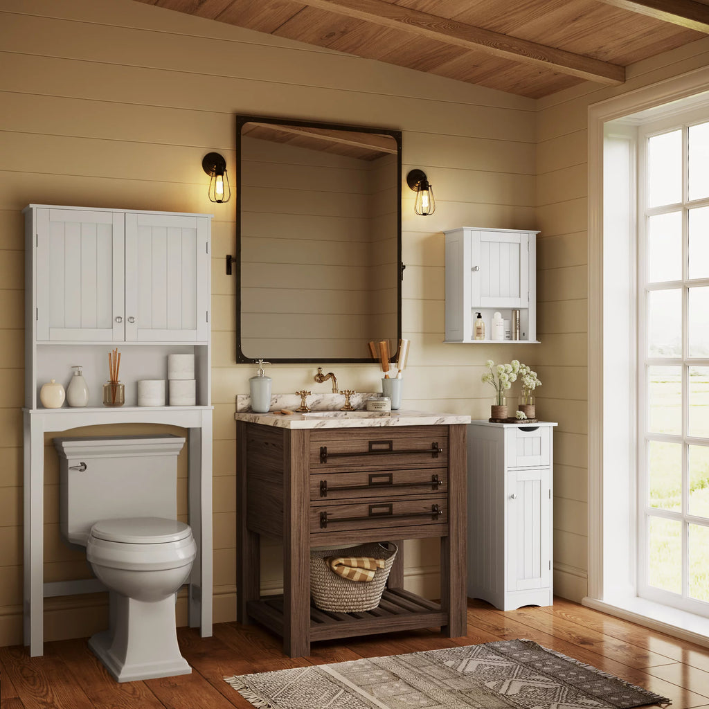 White Slim Cabinet with Drawer E26427