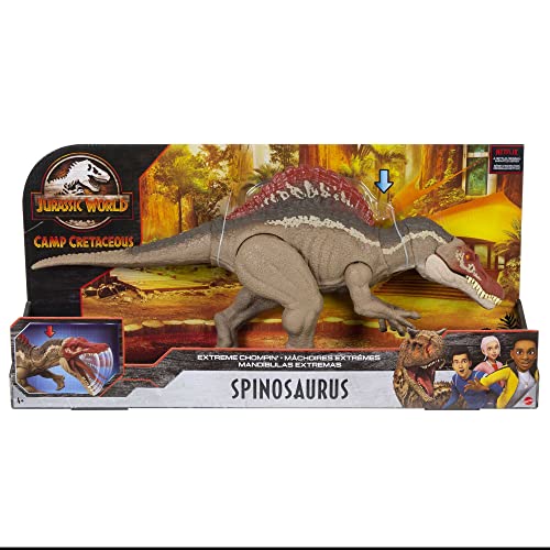 Extreme Chompin' Spinosaurus Dinosaur Action Figure Toy with Movable Joints L368642