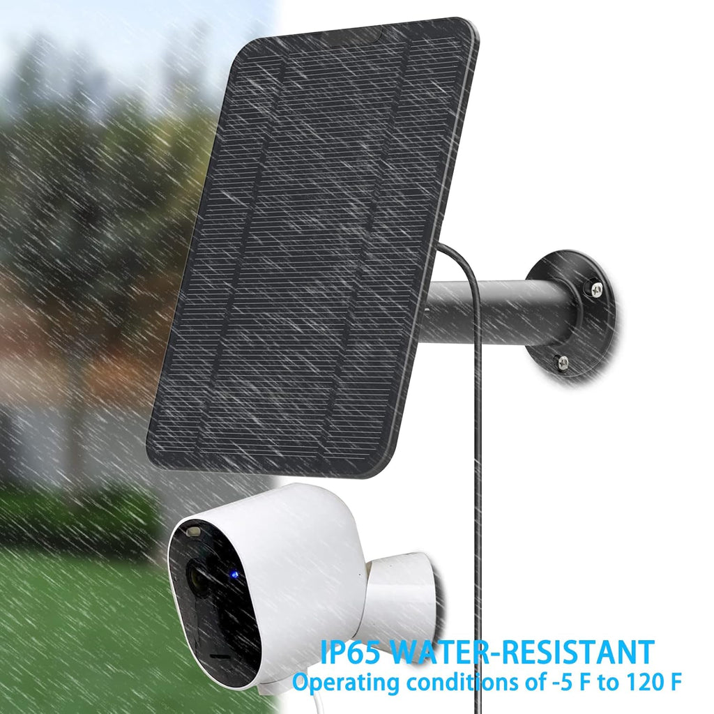 Black 3-Pack 6V Solar Panel with Wall Mount and 13.1ft Cable G116