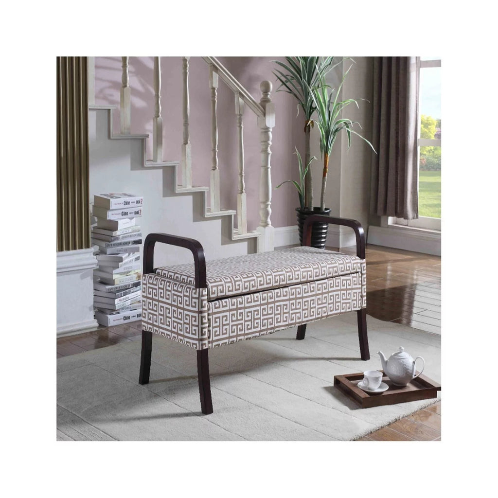 Cherry Blossom Wooden Arm Storage Bench X458