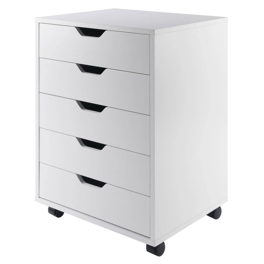 White 5-Drawer Composite Wood Cabinet X241
