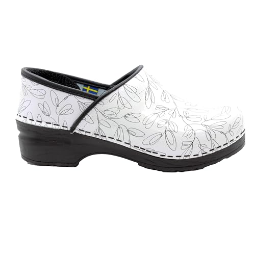 Printed Leather Clogs H1057