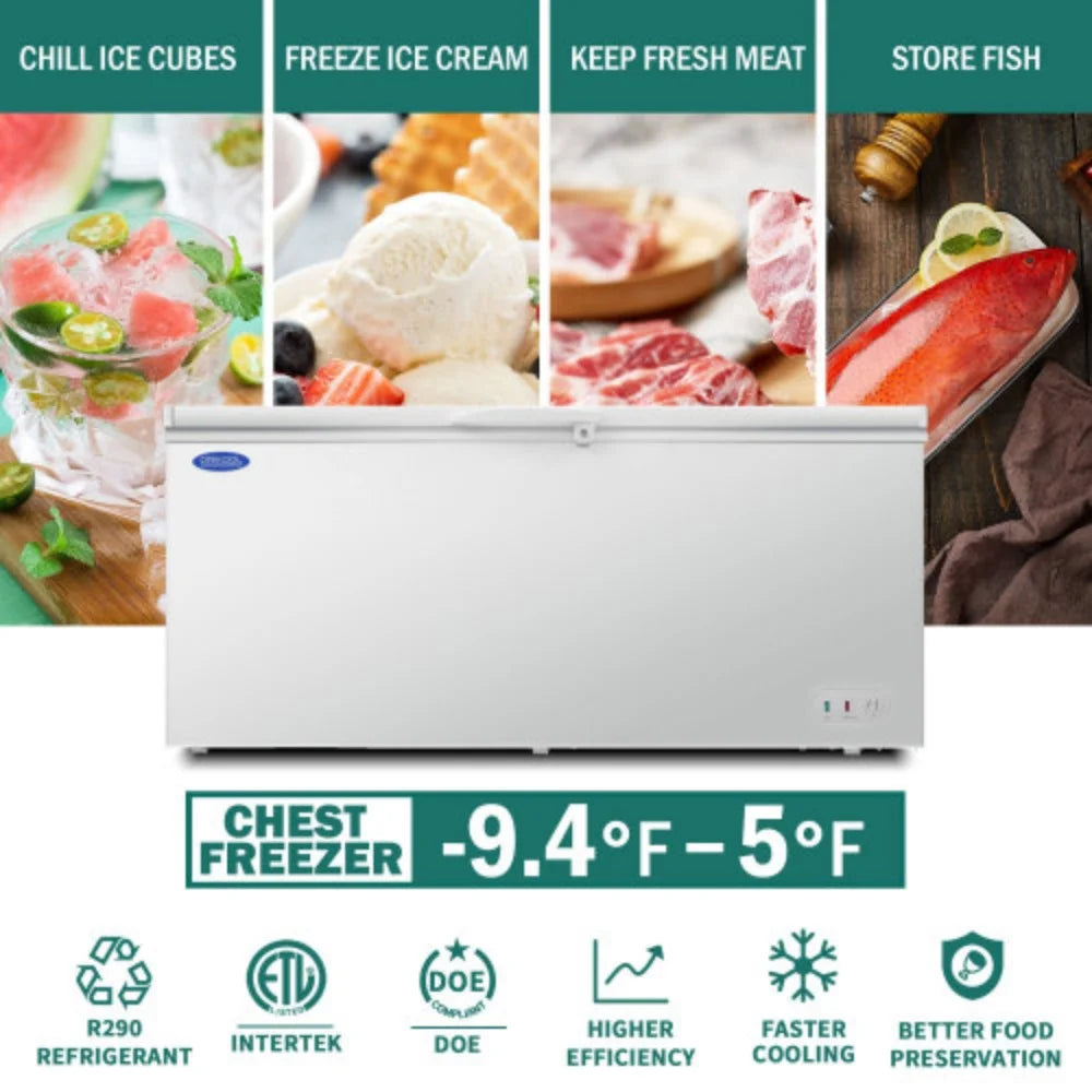 20.1 Cu.ft White Steel Chest Freezer W8354