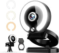 1080P Webcam with Ring Light and Microphone C398