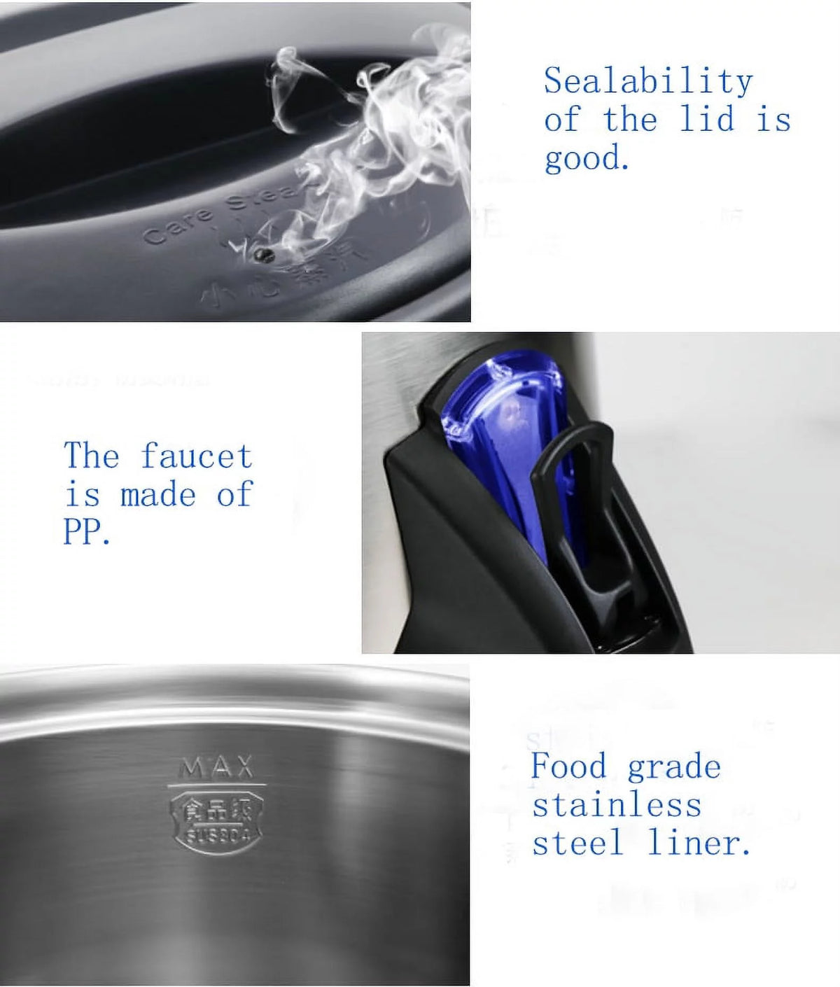 6L Stainless Steel Electric Hot Water Dispenser with Faucet Tap H83398
