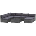 8 Piece PE Rattan Patio Furniture Set T872