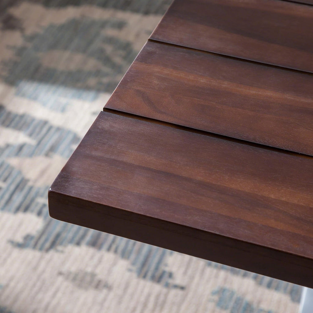 Dark Brown Acacia Wood Dining Table M4959