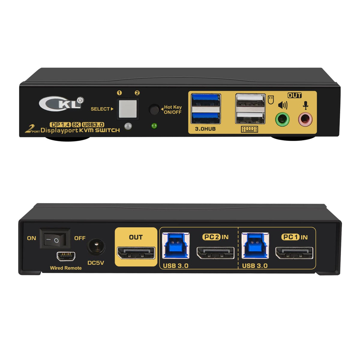 2 Port KVM Switch Dual Monitor HDMI 4K 60Hz with Cables Z5667