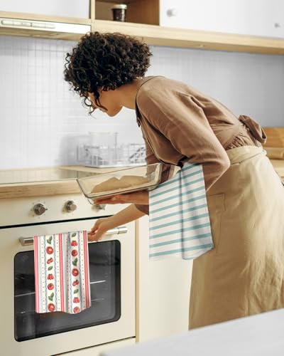 2 Pack 16x26 Inch Cotton Kitchen Towels with Hanging Loop L32699